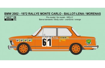 Decal – BMW 2002 Rallye Monte Carlo 1972 #61 Ballot-Lena / Morenas
